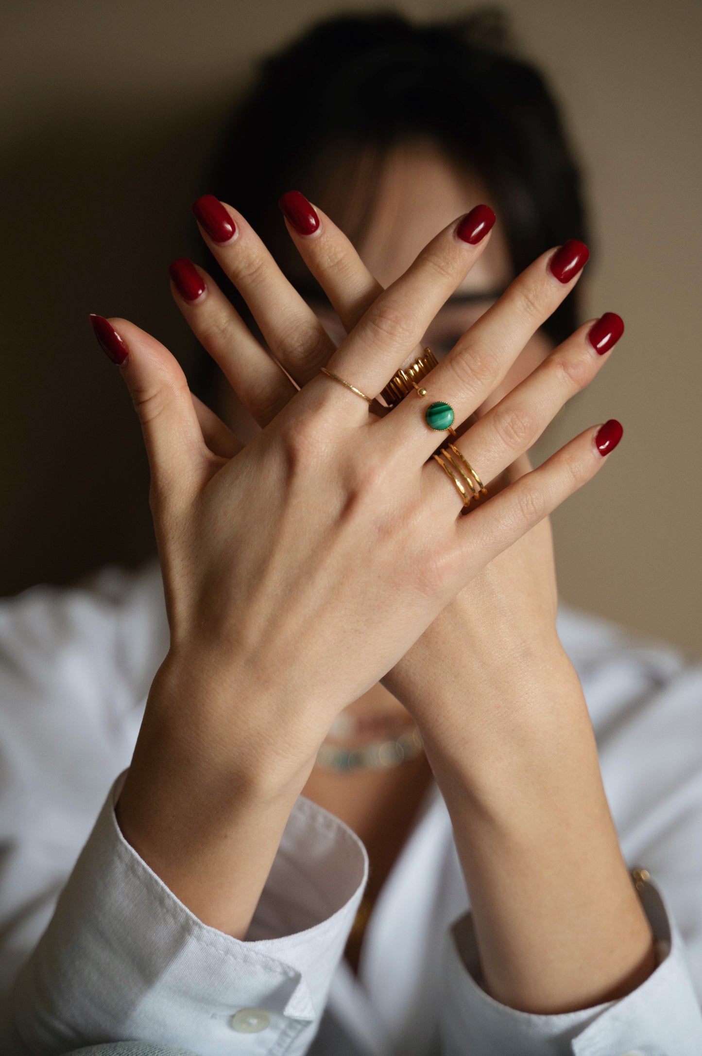 Bague Nérée - Malachite