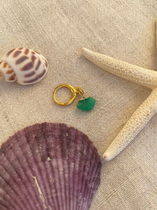 Mono boucle Inès | coquillage vert